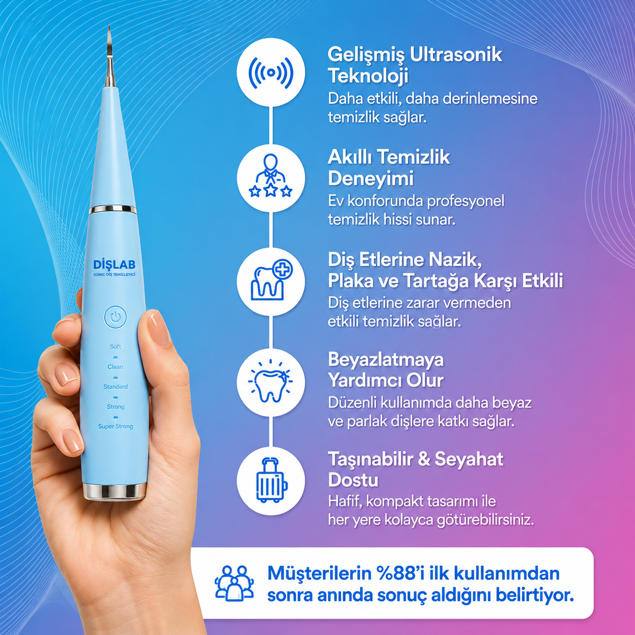 Ultrasonik Diş Temizleyecisi seti