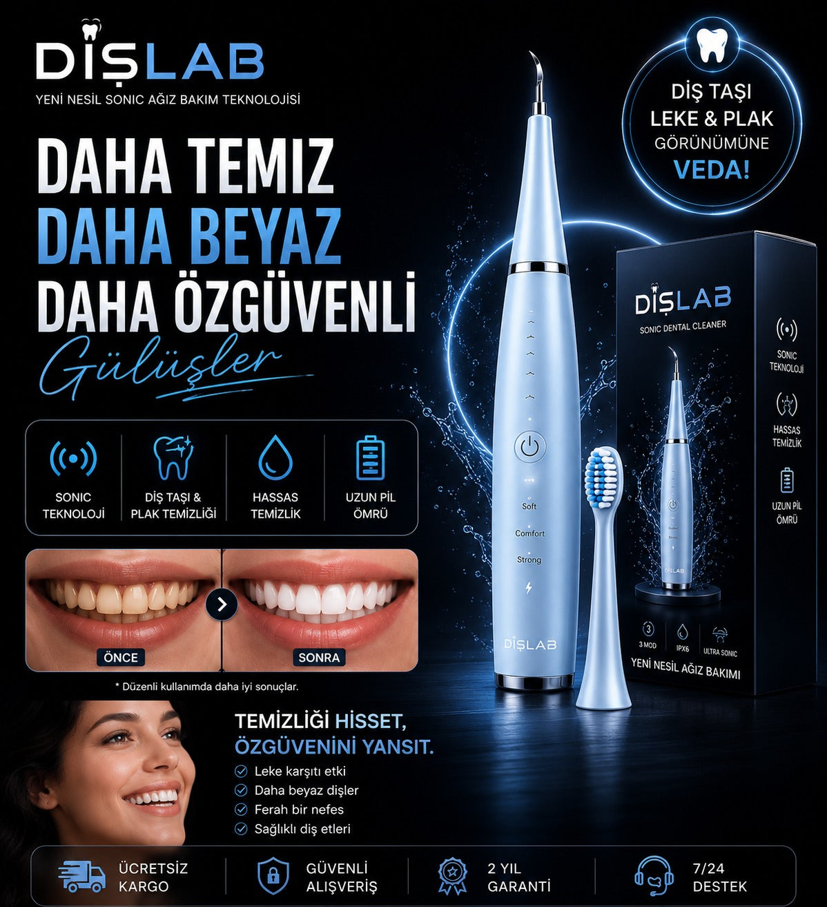 Ultrasonik Diş Temizleyecisi seti